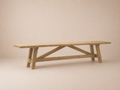 Banc à tréteaux en chêne