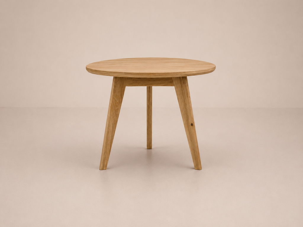 Table d'appoint ronde en chêne