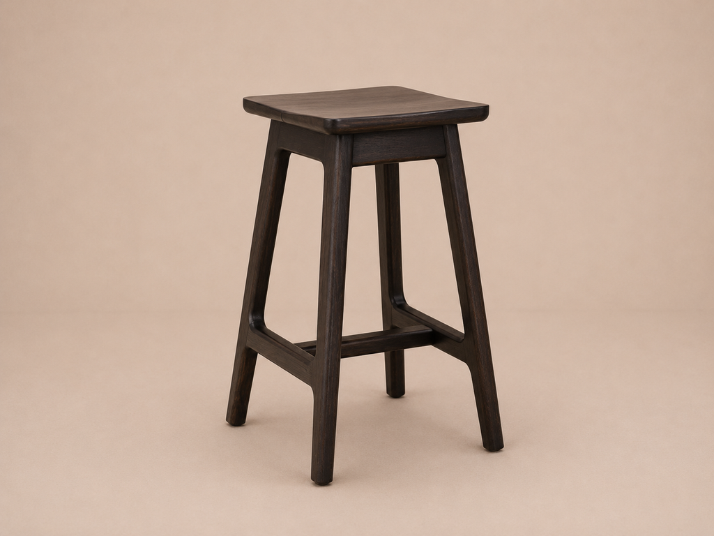 Tabouret de cuisine/bar en chêne noir