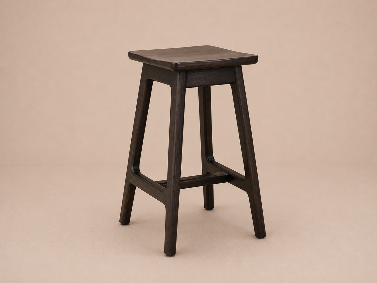 Tabouret de cuisine/bar en chêne noir