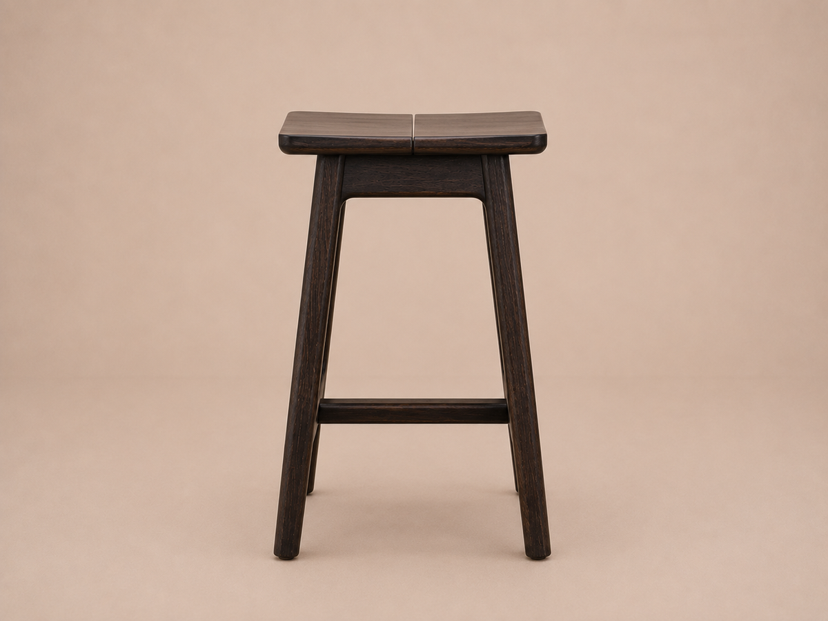 Tabouret de cuisine/bar en chêne noir
