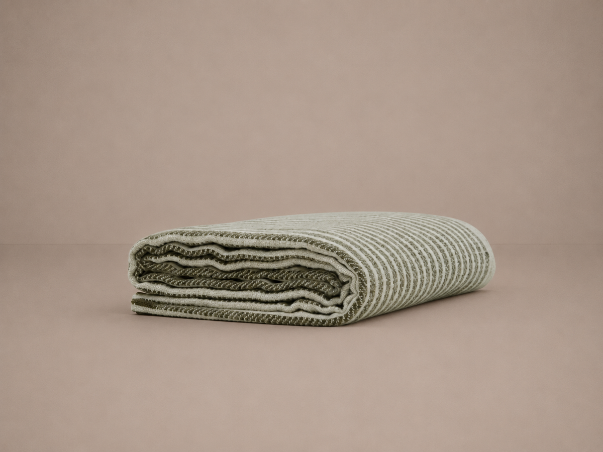 Jeté en tricot de coton