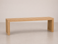 Banc à lattes en chêne