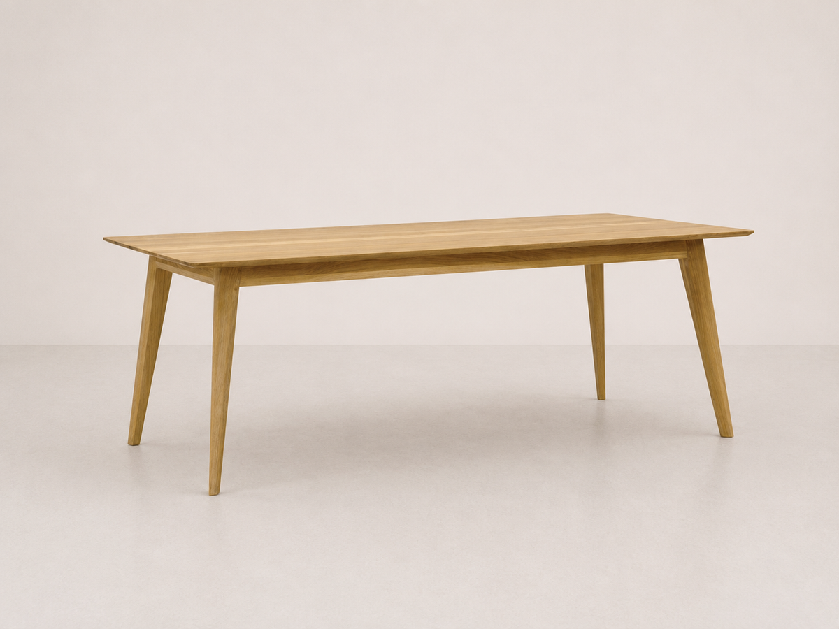 Table de salle à manger en chêne scandinave