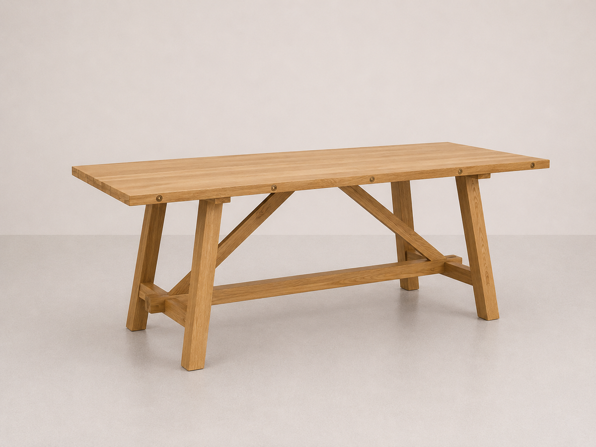 Table de salle à manger en chêne rustique