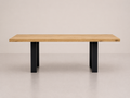 Table à manger industrielle en chêne et acier