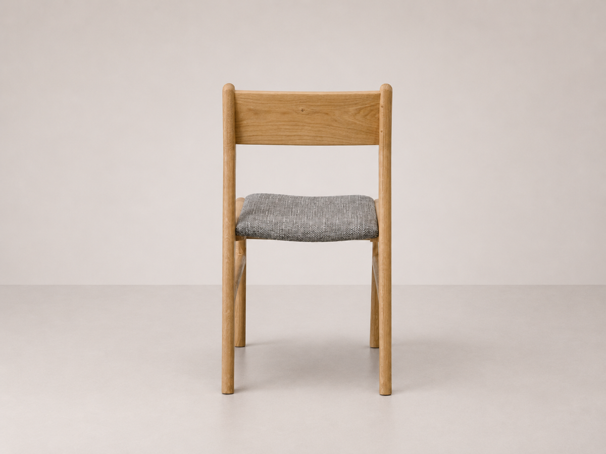 Chaise de salle à manger en chêne scandinave