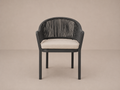 Chaise d'extérieur avec corde et coussin