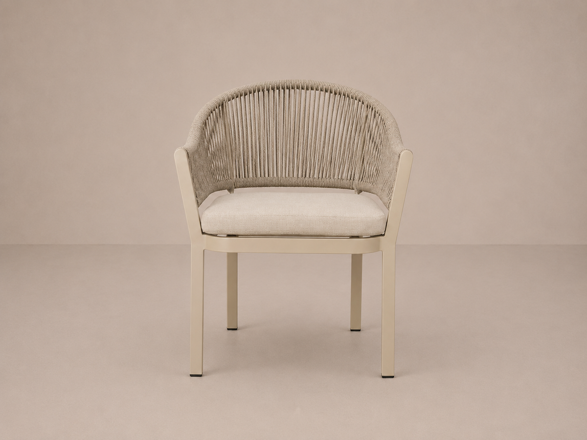 Chaise d'extérieur avec corde et coussin