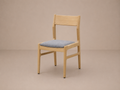 Chaise de salle à manger en chêne scandinave