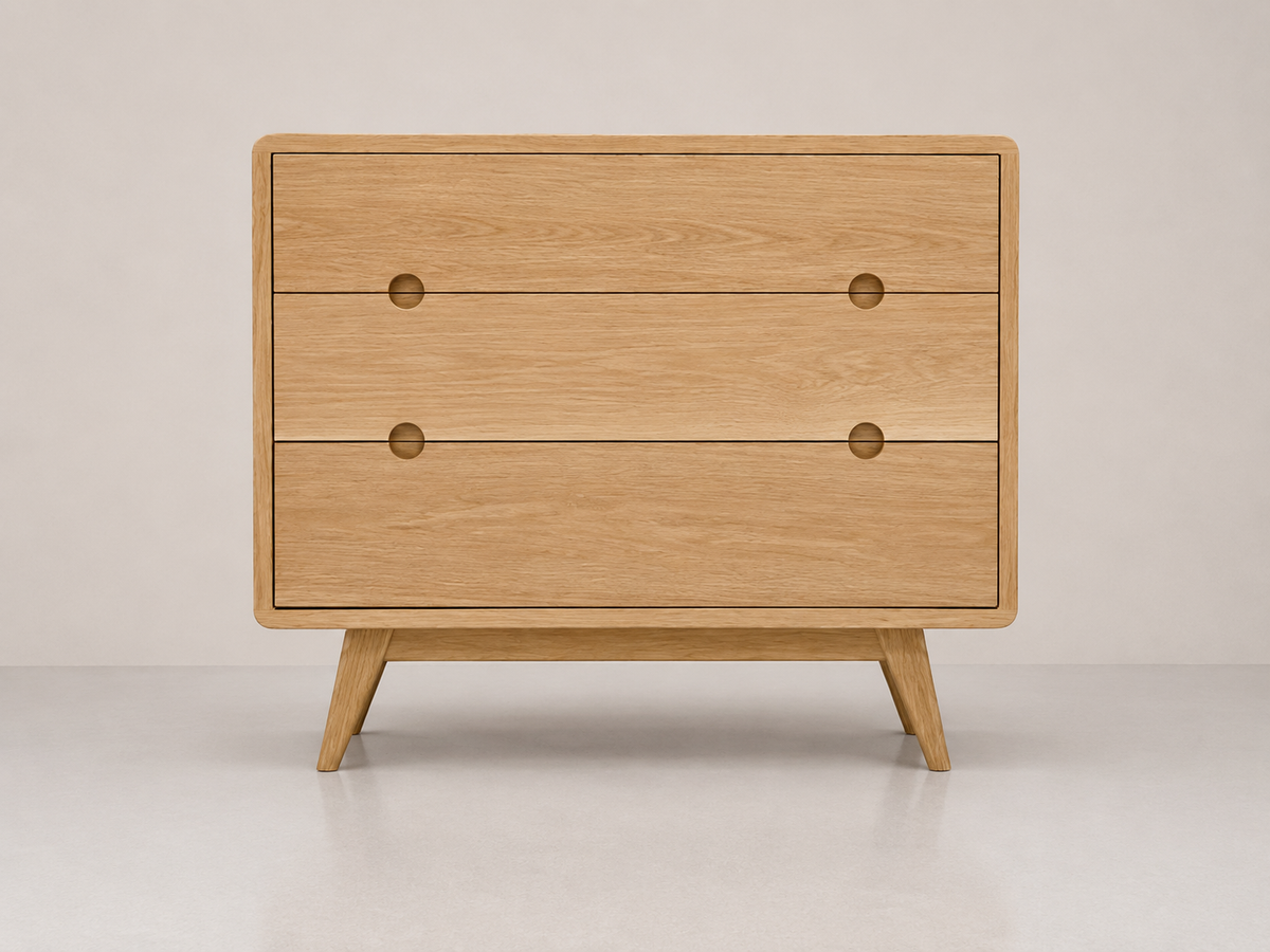 Commode chêne de style Mid-Century