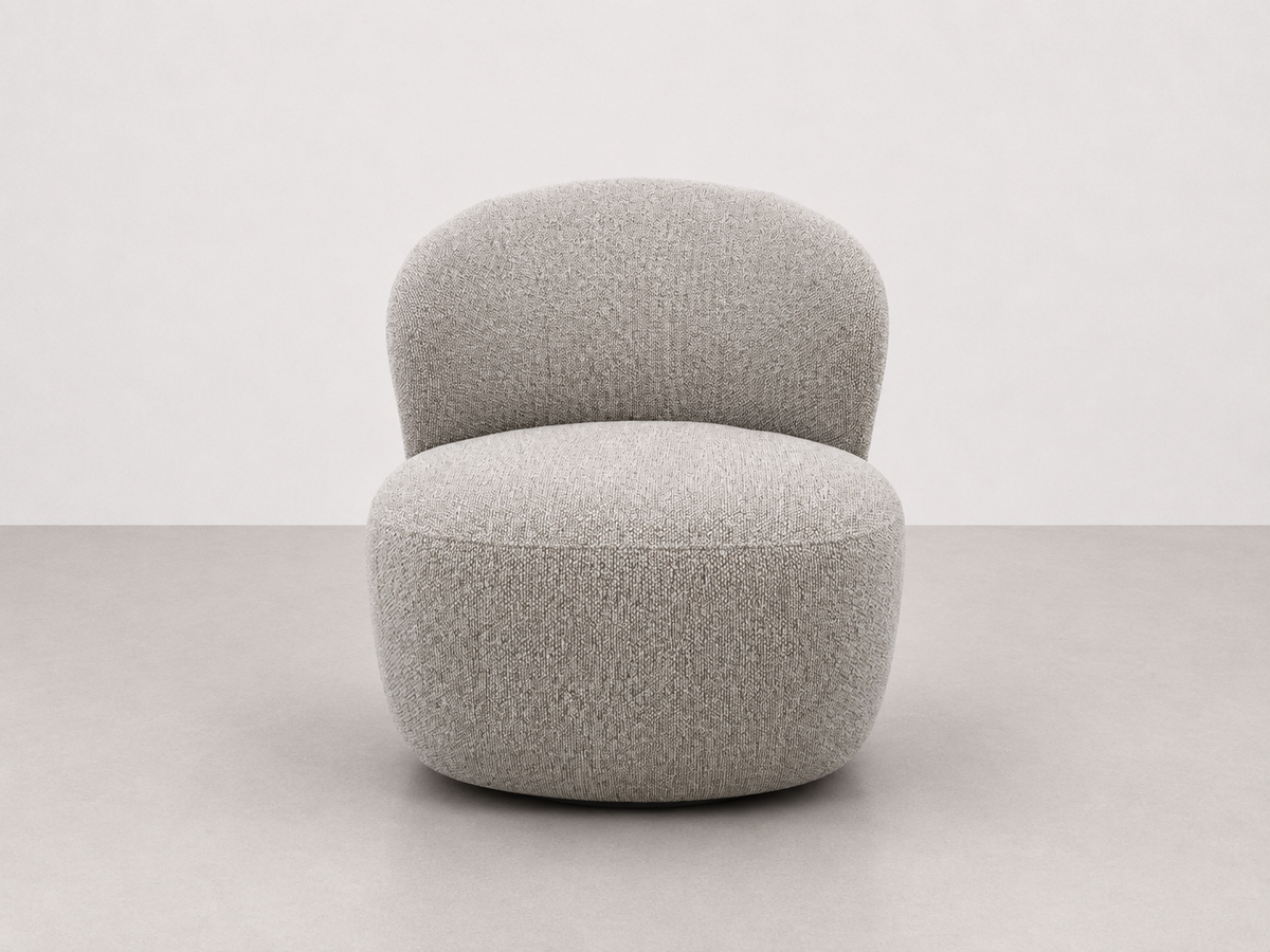 Fauteuil pivotant en tissu