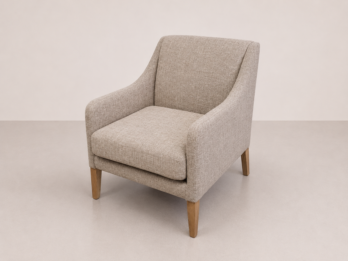 Fauteuil d'appoint avec accoudoirs incurvés