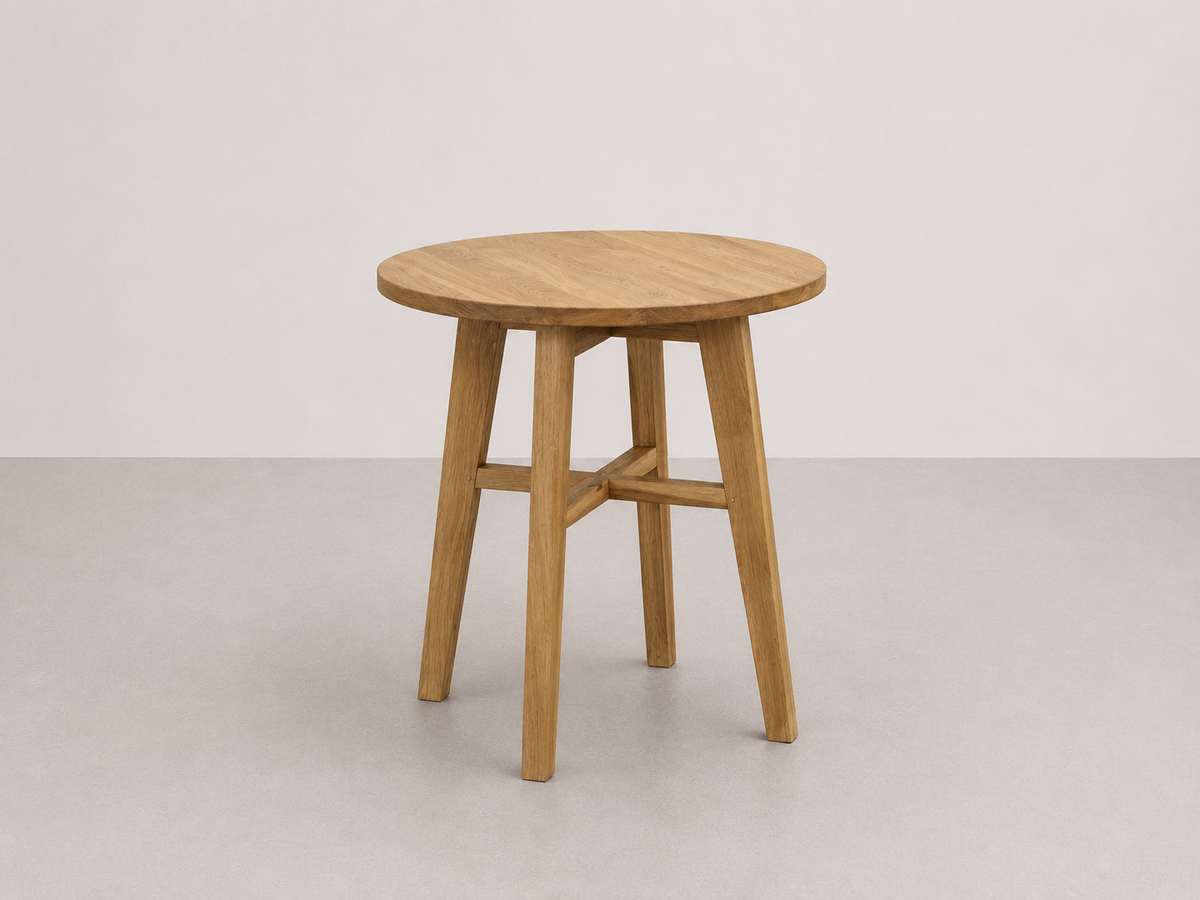 Table d'appoint ronde en chêne