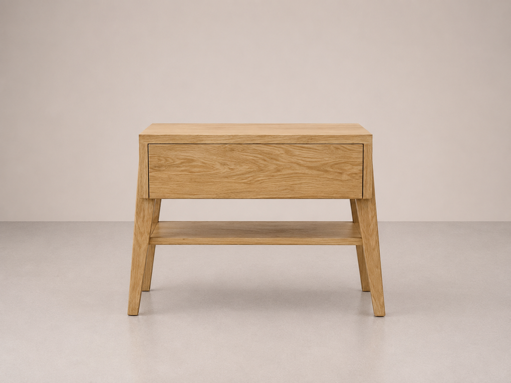 Socle en chêne avec tiroir