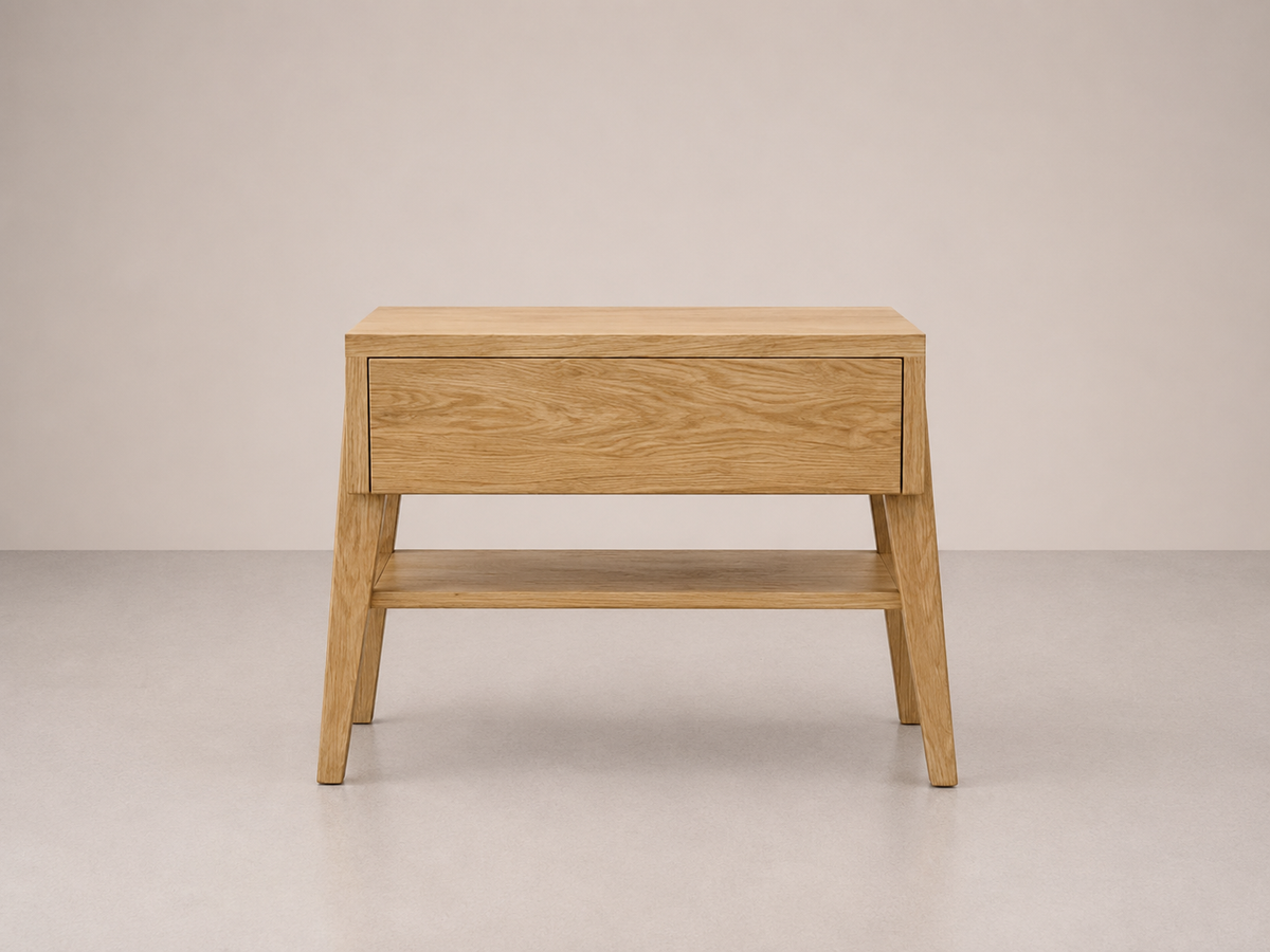 Socle en chêne avec tiroir