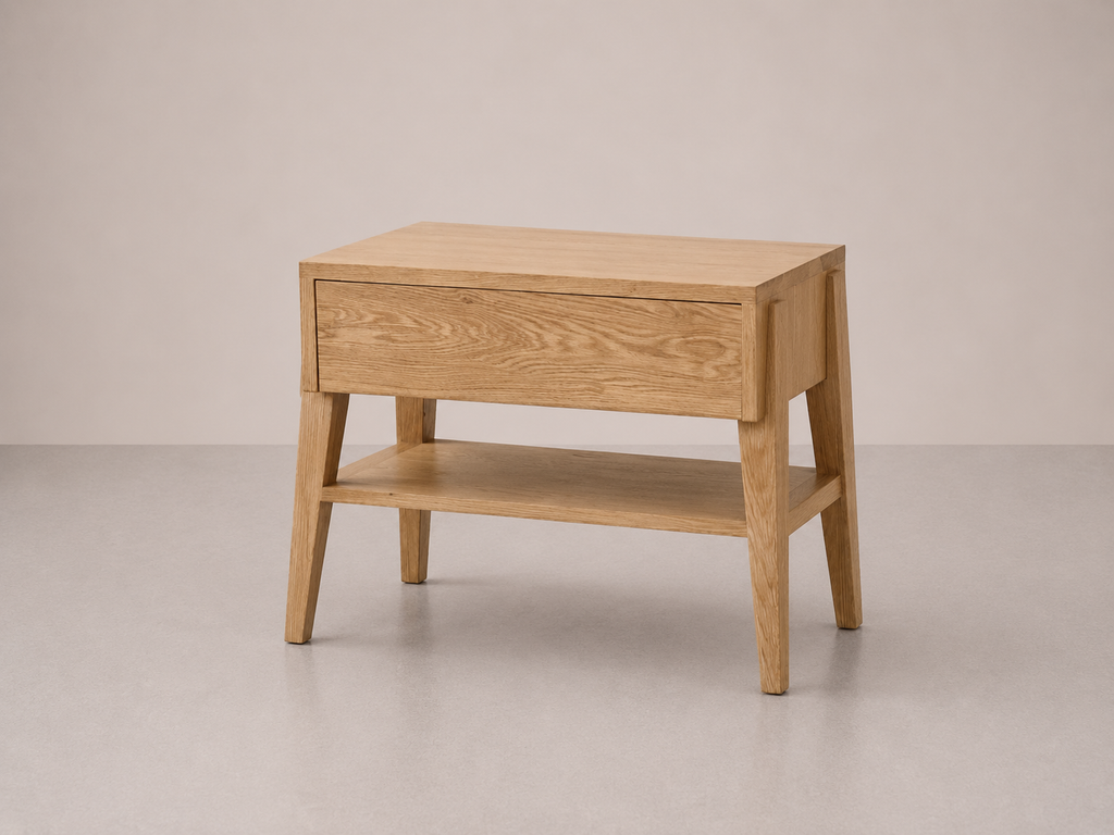 Socle en chêne avec tiroir