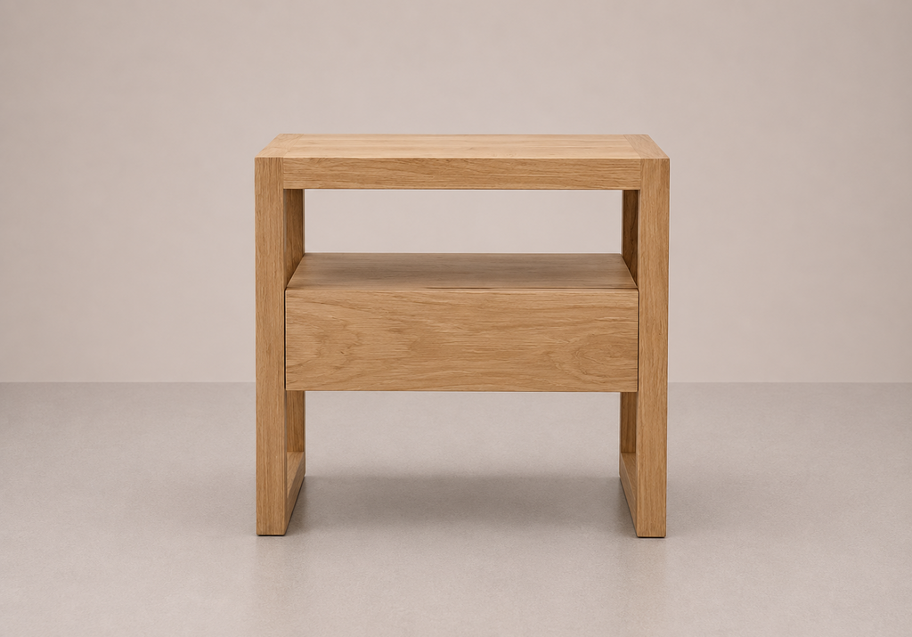 Table de chevet rustique en chêne
