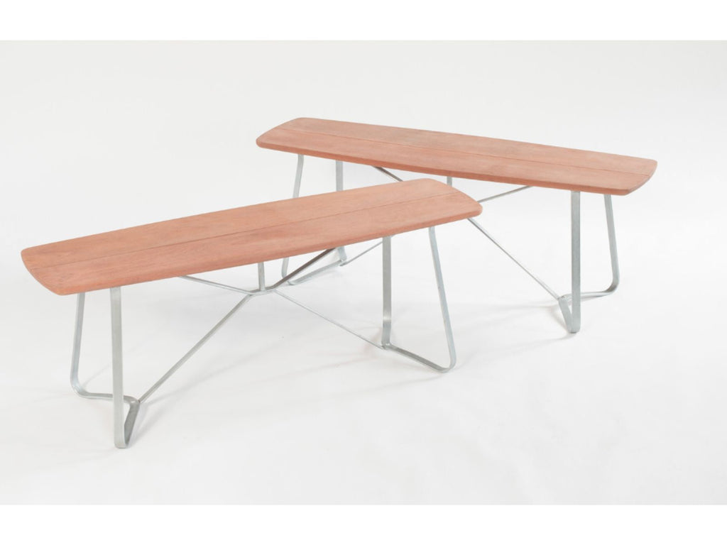 Banc en bois et acier