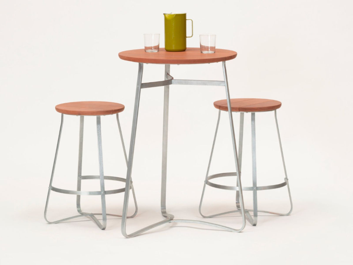 Tabouret de bar bois et acier