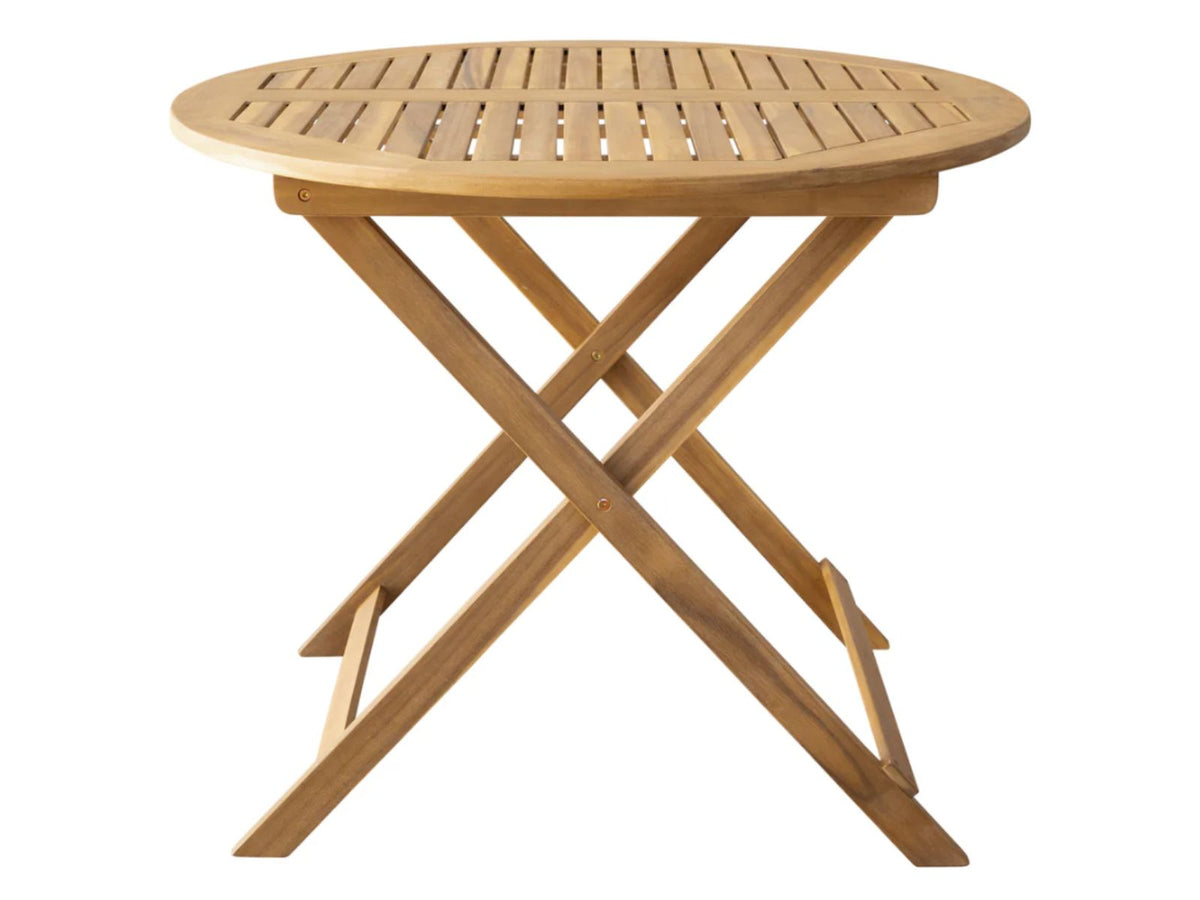 Table ronde d'extérieur pliable