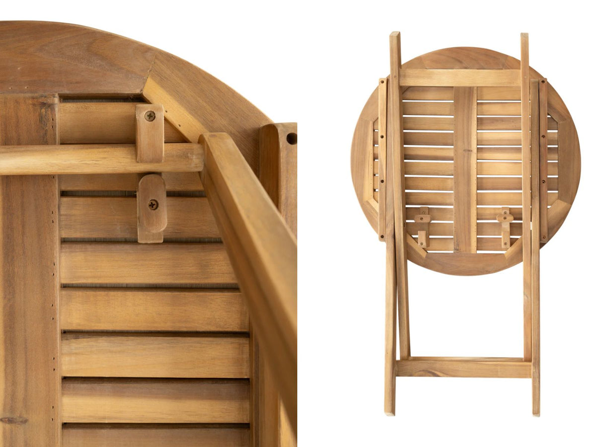 Table ronde d'extérieur pliable