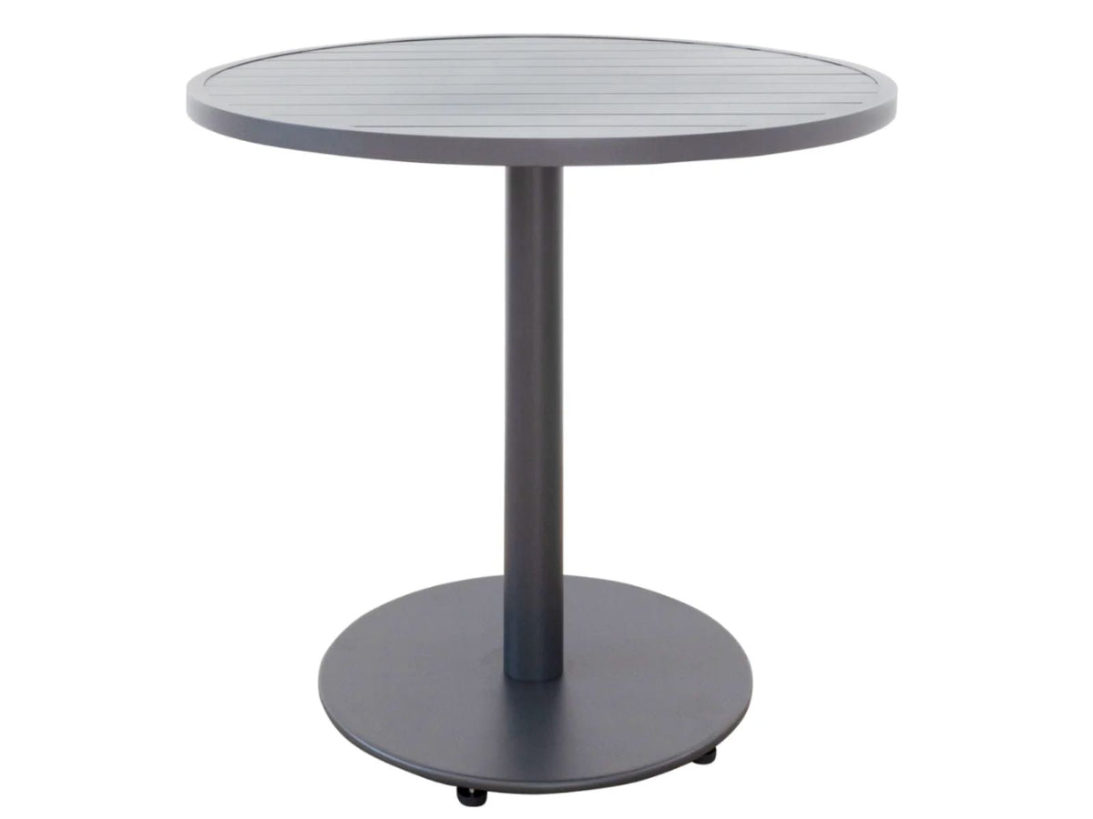 Table ronde d'extérieur 4 places en aluminium