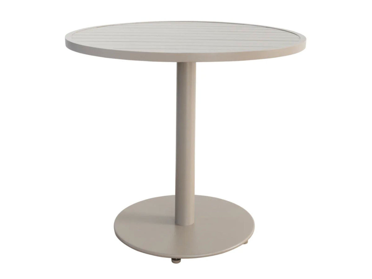 Table ronde d'extérieur 4 places en aluminium